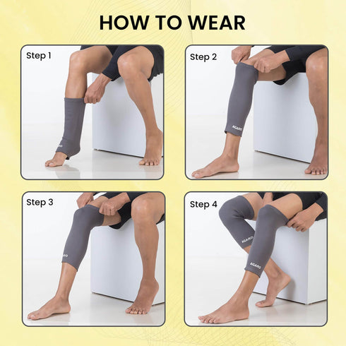 Tubular Stretchable Knee Cap, Breathable Fabric, Uniform Compression, Relieves Muscle Pain, Joint Pain, Injury Recovery, For Workout, Running, For Men And Women, Large , Grey, Pack of 2